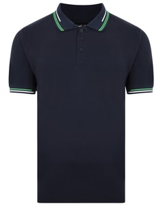 Bigdude Designer Tipped Polo Shirt Navy