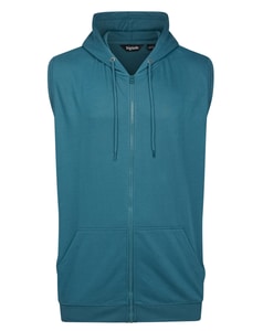 Bigdude Loop Back Sleeveless Hoody Petrol Tall