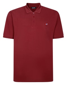 Bigdude Embroidered Logo Polo Shirt Burgundy