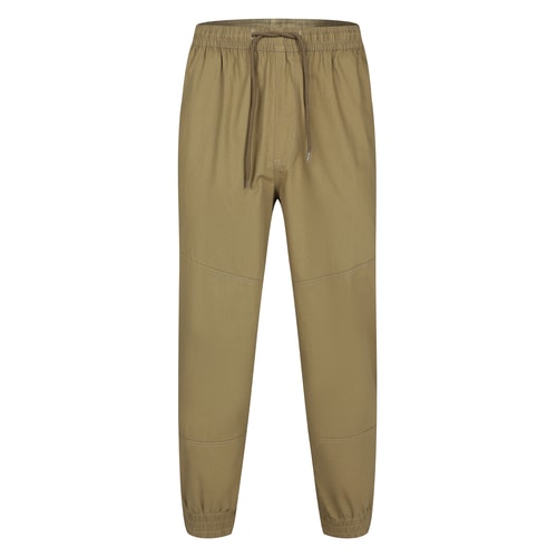 Bigdude Elasticated Waist Cuffed Chinos Khaki