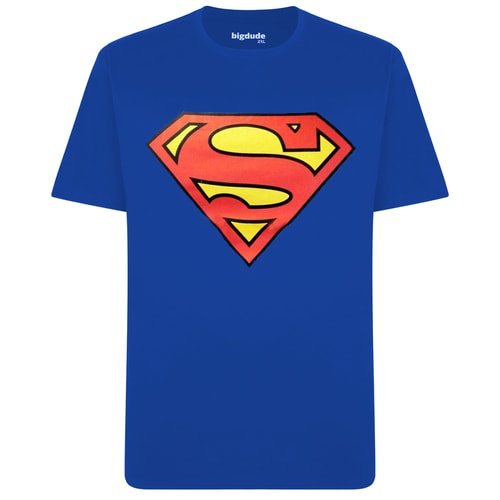 Bigdude Official Licensed Superman T-Shirt Royal Blue