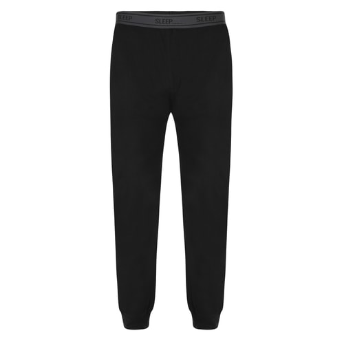 Bigdude Pyjama Bottoms With Soft Elastic Waistband Black