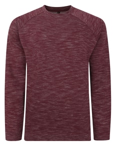 Bigdude Vintage Marl Jumper Burgundy
