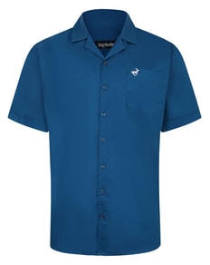 Bigdude Relaxed Collar Short Sleeve Shirt Teal