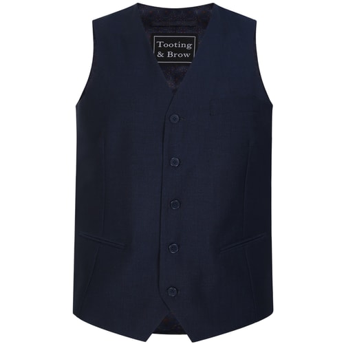Tooting & Brow Pierlo Waistcoat Navy