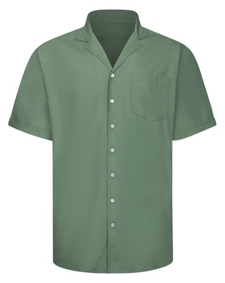 Bigdude Relaxed Collar Rayon Shirt Sage Green