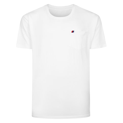 Bigdude Embroidered Pocket T-Shirt White Tall