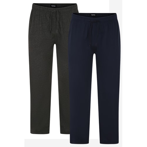 Bigdude Super Lightweight Joggers Twin Pack Navy/Charcoal