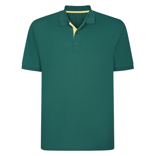 Bigdude Contrast Placket Polo Shirt Teal Tall