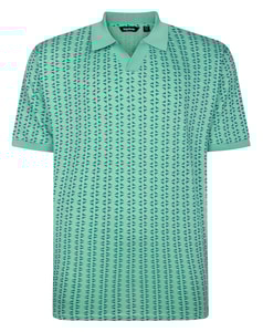 Bigdude Geometric Print Polo Shirt Jelly Mint