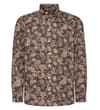 Paisley Cotton Long Sleeve Shirt Brown