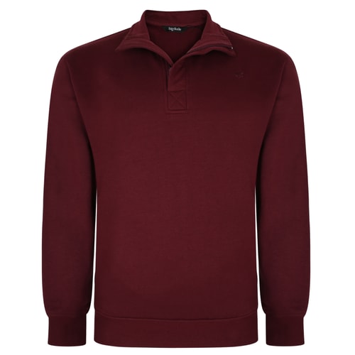 Bigdude Signature Half Zip Jumper Burgundy