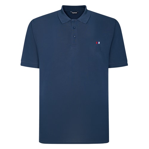Bigdude Embroidered Logo Polo Shirt Navy