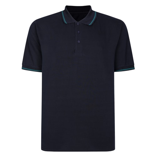 Bigdude Tipped Polo Shirt Navy