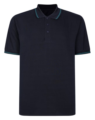 Bigdude Tipped Polo Shirt Navy
