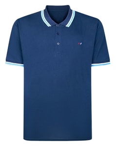 Bigdude Triple Tipped Polo Navy Tall