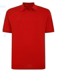 Bigdude Soft Jersey Cuban Collar Polo Shirt Pepper Red