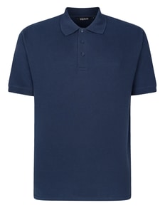 Bigdude Heavyweight Textured Polo Shirt Navy