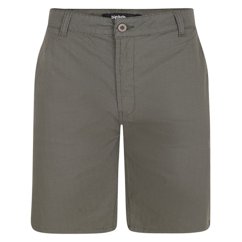 Bigdude Geometric Chino Shorts Sage Green