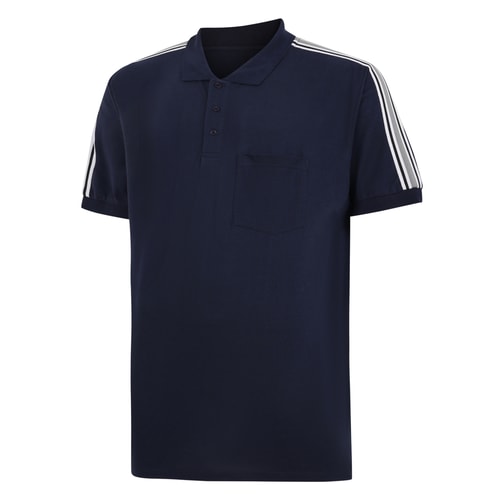 Bigdude Shoulder Stripe Polo Shirt Navy