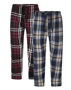 Bigdude Twin Pack Flannel Pants Black