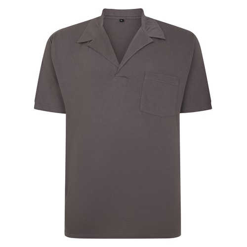 Bigdude Relaxed Collar Polo Shirt Stone