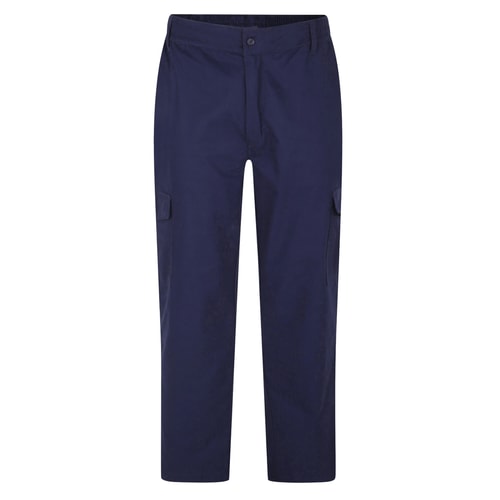 Bigdude Elasticated Waist Cargo Trousers Navy