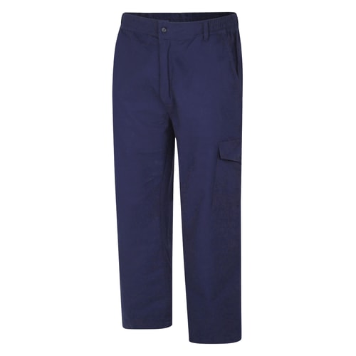Bigdude Elasticated Waist Cargo Trousers Navy Tall