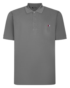 Bigdude Embroidered Logo Polo Shirt Charcoal Tall