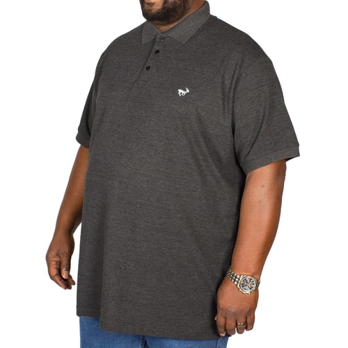 Bigdude Embroidered Polo Shirt Charcoal