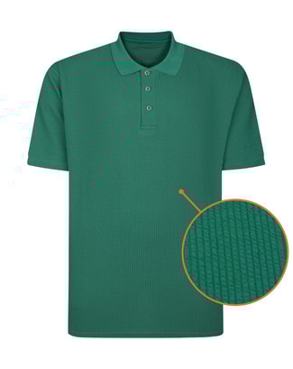 Bigdude Seersucker Polo Shirt Teal