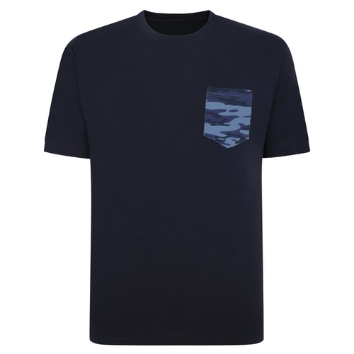 Bigdude Camo Pocket T-Shirt Navy