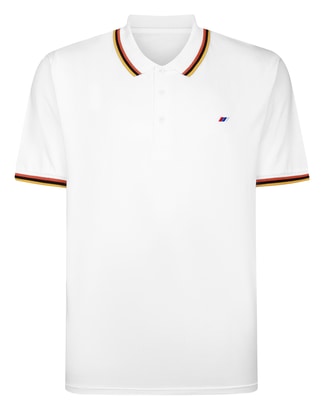 Bigdude Triple Tipped Polo White