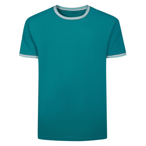 Bigdude Contrast Tipped T-Shirt Teal