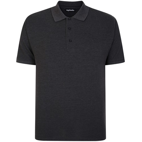 Bigdude Plain Polo Shirt- Charcoal