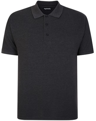 Bigdude Plain Polo Shirt- Charcoal