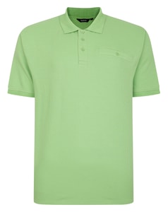 Bigdude Seersucker Polo Shirt Lime Green