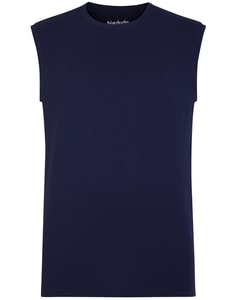 Bigdude Plain Sleeveless T-Shirt Navy Tall