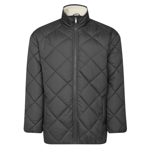 Bigdude Quilted Zip Jacket Dark Charcoal