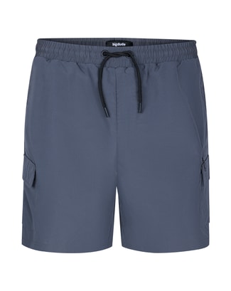 Bigdude Fully Elasticated Tech Cargo Shorts Charcoal