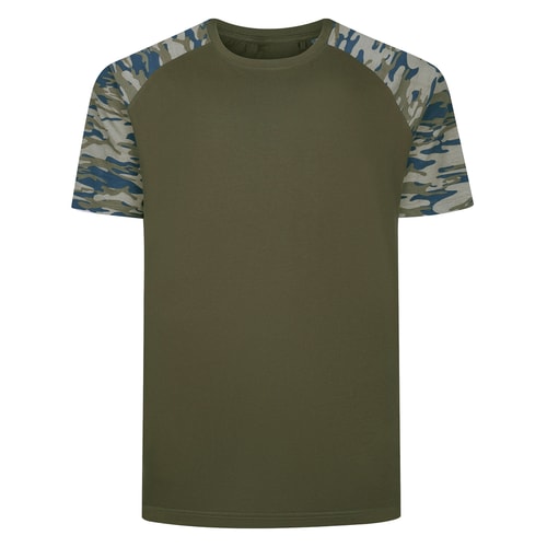 Bigdude Raglan Camo T-Shirt Khaki Tall
