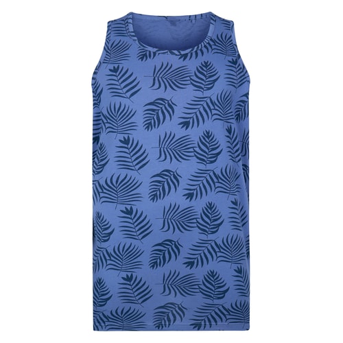 Bigdude Allover Print Vest Dusty Blue