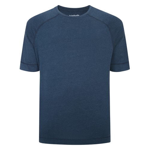 Bigdude Contrast Flatlock T-Shirt Dark Denim