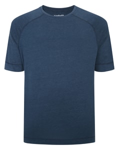 Bigdude Contrast Flatlock T-Shirt Dark Denim