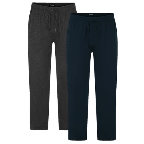 Bigdude Super Lightweight Joggers Twin Pack Navy/Charcoal