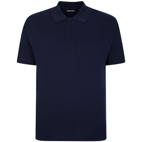 Bigdude Plain Polo Shirt Navy Tall