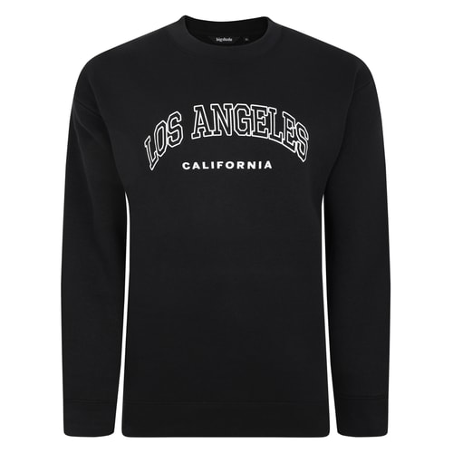 Bigdude Los Angeles Print Jumper Black