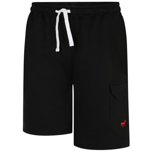 Bigdude Fleece Cargo Shorts Black