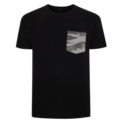 Bigdude Camo Pocket T-Shirt Black