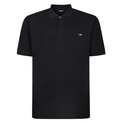 Bigdude Embroidered Logo Polo Shirt Black Tall